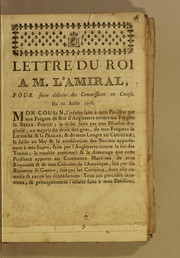 Cover of: Lettre du roi a M. l'amiral, pour faire délivrer des commissions en course: Du 10 juillet 1778