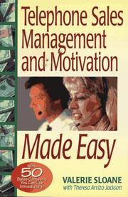 Cover of: Telephone Sales Management and Motivation Made Easy