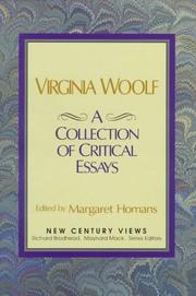 Cover of: Virginia Woolf: a collection of critical essays