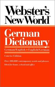 Cover of: Webster's New World German Dictionary by Peter Terrel, Horst Kopleck