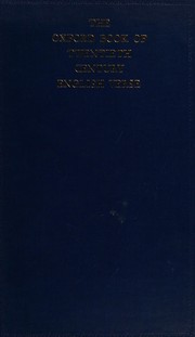 Cover of: The Oxford book of twentieth-century English verse