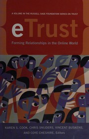 Cover of: eTrust: forming relationships in the online world