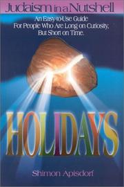 Cover of: Holidays by Shimon Apisdorf
