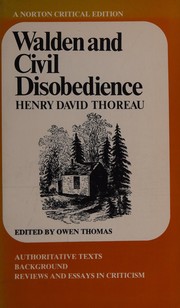 Cover of: Walden and Civil Disobedience (A Norton Critical Edition) by 