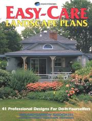 Cover of: Easy-care landscape plans: 41 professional designs for do-it-yourselfers