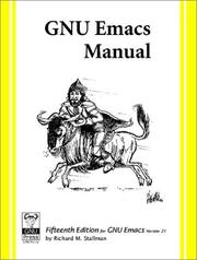 Cover of: GNU Emacs Manual, For Version 21, 15th Edition