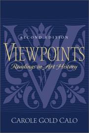 Cover of: Viewpoints | Carole Gold Calo