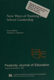Cover of: New Ways of Training for School Leadership: A Special Issue of the peabody Journal of Education