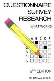 Cover of: Questionnaire Survey Research: What Works