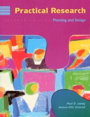 Cover of: Practical research: planning and design.