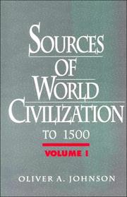 Cover of: Sources of World Civilization, Vol. I by Oliver A. Johnson, Oliver A. Johnson