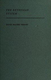 Cover of: The Keynesian system. by David McCord Wright
