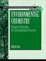 Cover of: Chemical principles for environmental processes
