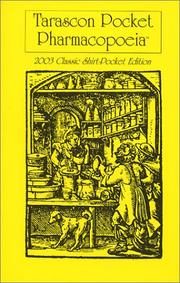 Cover of: Tarascon Pocket Pharmacopoeia 2003 Classic Shirt Pocket Edition