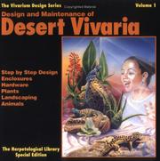 Cover of: Design and Maintenance of Desert Vivaria (Vivarium Design Series)