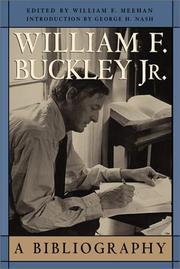 Cover of: William F. Buckley Jr.: a bibliography