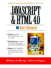 Cover of: Javascript and HTML 4.0 user's resource