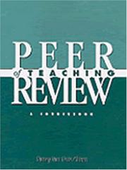 Cover of: Peer review of teaching: a sourcebook