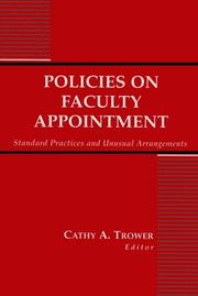 Cover of: Policies on faculty appointment by Cathy A. Trower, editor.