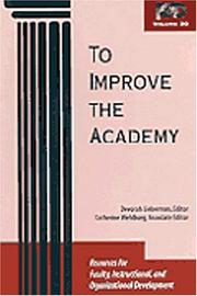 Cover of: To Improve the Academy: Resources for Faculty, Instructional, and Organizational Development, Vol. 20