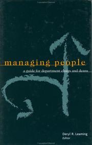 Cover of: Managing people: a guide for department chairs and deans
