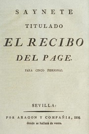 Saynete titulado El recibo del page by Juan Ignacio González del Castillo