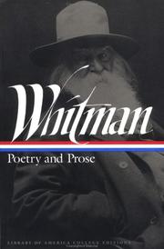 Cover of: Poetry and prose by Walt Whitman