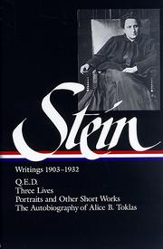Cover of: Writings, 1903-1932 by Gertrude Stein