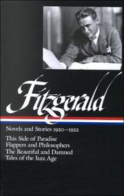 Cover of: Novels and stories, 1920-1922 by F. Scott Fitzgerald