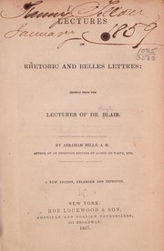 Cover of: Lectures on rhetoric and belles lettres by Hugh Blair