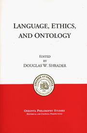 Cover of: Language, Ethics, and Ontology