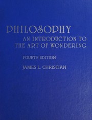 Cover of: Philosophy, an introduction to the art of wondering