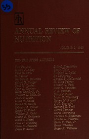 Cover of: Annual Review of Nutrition: 1989 (Annual Review of Nutrition)