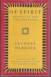 Cover of: Of Spirit: Heidegger and the Question