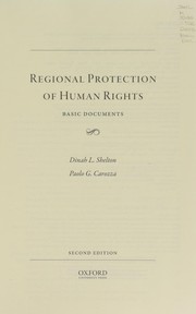 Cover of: Regional protection of human rights
