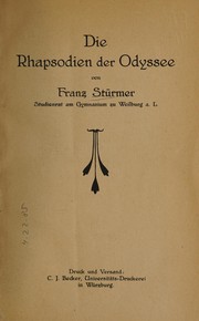 Cover of: Die Rhapsodien der Odyssee