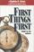 Cover of: First Things First