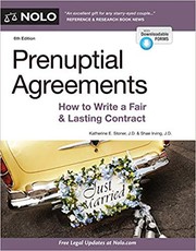 Cover of: Prenuptial agreements : how to write a fair and lasting contract