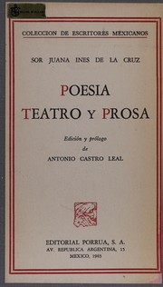 Cover of: Poesía, teatro y prosa