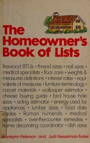 Cover of: The homeowner's book of lists
