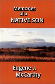 Cover of: Memories of a Native Son by Eugene McCarthy