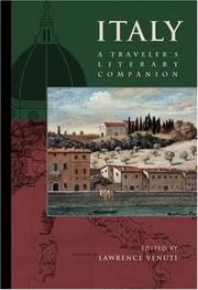 Cover of: Italy by edited and translated by Lawrence Venuti.
