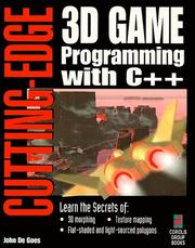 Cover of: Cutting-edge: 3D game programming with C++