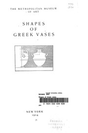Cover of: Shapes of Greek vases