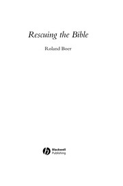 Cover of: Rescuing the Bible
