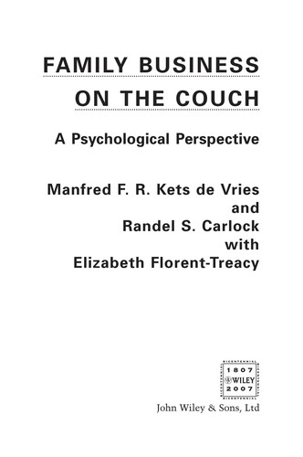 The family business on the couch by Manfred F. R. Kets de Vries