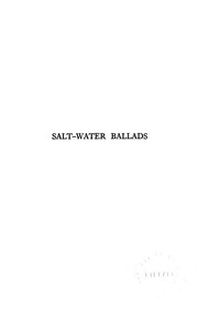 Cover of: Salt-water Poems and Ballads