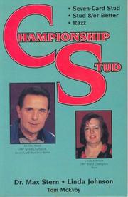 Cover of: Championship stud: 7-card stud, stud/8, razz