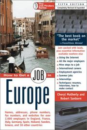 Cover of: How to Get a Job in Europe, Fifth Edition