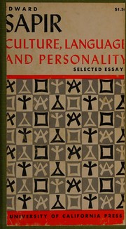 Cover of: Culture, language and personality: selected essays